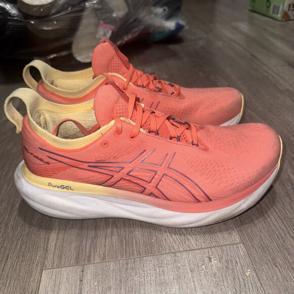 Asics Gel Nimbus 25 Womens Size 10 Papaya Athletic Running Shoes * No Insoles - Picture 1 of 7